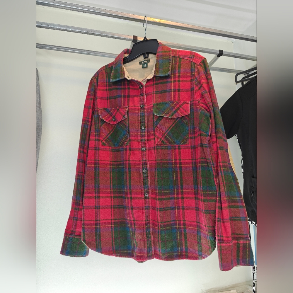Roots Plaid Shirt L